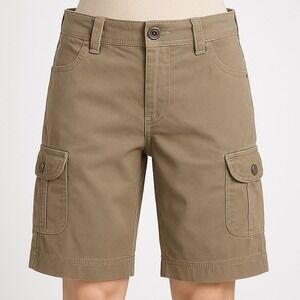 Kuhl Womens Splash Utility Khaki Cargo Shorts Size 6 Tan Pockets Outdoor Hiking